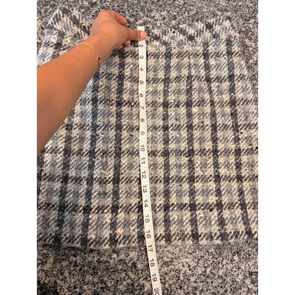 SEARLE Plaid Wool Pleated Mini Skirt - Classic A-Line Size 6 - Picture 5 of 6